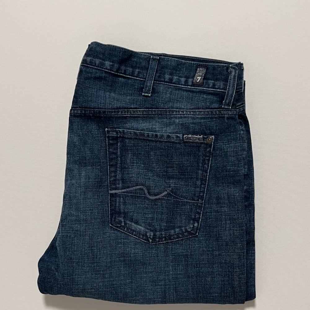 7 For All Mankind Jeans Standard Button Fly Blue Jeans Men's Size 40x29
